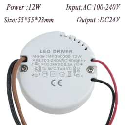 12W 15W Round LED Driver AC 220-240V TO DC 12V 24V Power Supply Adapter External Transformer For LED Strip Lamp Indoor Lighting