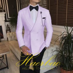 Ivory Men Wedding Tuxedos Suit Blazer Double Breasted Groom Suits For Men 2 Piece Party Best Man Jacket Pant Custom Made