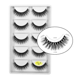 5 Pairs 3D Mink False Eyelashes H13, Soft Eyelash Extension Natural Eyelashes Makeup Lashes Wholesale G800, G806
