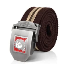 SupSindy Men Canvas Belt Che Guevara Metal Buckle Army Military Tactical Belts For Men Fashion Jeans Waistband Male Strap Black