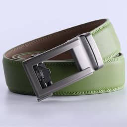 Brown Coffee Black Grass Green Men's Belt Automatic Ratchet Buckle Luxury Brand Genuine Leather Belt Men Ceinture Homme B64