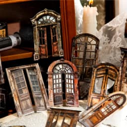 Vintage Door Frame Sticker Pack 10 Sheets/Bag Scrapbook Stationery DIY Journal Phone Case Notebook Decoration
