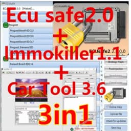 2025 NEW ECUsafe 2.0 Car Tool Clear Airbag Immo off IMMO Killer V1.1 IMMO Universal Decoding V3.2 Winols 4.7 ECM Titanium 1.61