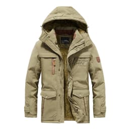 Winter Men's Parkas Cotton-padded Jacket Men Extra Warmth Extra Fat Medium Long Multi-pocket Cotton-padded Jacket Winter Coats
