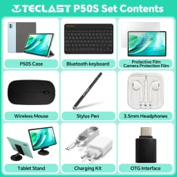 Teclast P50S Set Tablets PC 11'' TDDI Max.12GB RAM 128GB ROM Unisoc T606 Octa Core Android 14 Widevine L1 8000mAh 13MP+5MP
