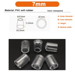 2.5/3/3.5/4/5/6/7/8/10mm PVC Round End Cap Cover Screw Thread Hook Cover Soft Plastic Caps Coat Hanger Anti Protective Sleeve