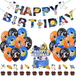 Space Birthday Supplies Astronaut Cake Topper Spaceman Mini Ornaments For Kids Boy Universe Outer Space Theme Party Decorations