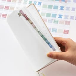 8 Sheets Morandi Color Index Stickers Self Adhesive Categorized Label Tag Marker Paper for Diary Agenda Planner Writable Sticker