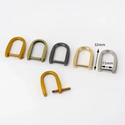 5Pcs Detachable Screw D Buckle U Ring Metal Bag Chain Adjuster Hanger Hooks Clasp Handle Connector DIY Bags Hardware Accessories