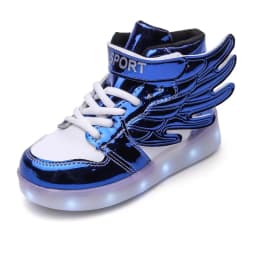 Luminous Wing Kids Sneakers USB Charge LED Illuminated Shoes Boys Girls Casual Sport Board Shoes for Older Children Lights Shoe