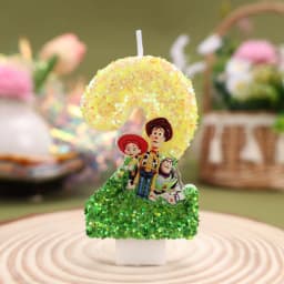 Hot Cute Cartoon T-O-Y Story Digital Candle Numbers 0-9 Kids Birthday Cake Decoration Cartoon Party Supplies Accessory