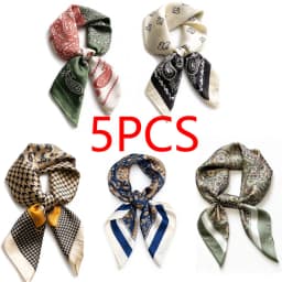 Luxury Silk Scarf Neckerchief Women's Silk Square Scarf Purse Scarf for Women Designer Silk Headscarf SJ01