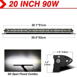 NAOEVO 4x4 Off road Led Light Bar Super Slim 120W 12V 24V 7 12 inch Driving Fog LED Work Lamp For Auto ATV SUV Tractor Boat Jeep