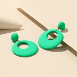 New Trendy Big Acrylic Resin Dangle Earrings For Women Long Geometric Round Hanging Drop Earring for Grils Travel Korean Jewelry