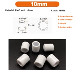 2.5/3/3.5/4/5/6/7/8/10mm PVC Round End Cap Cover Screw Thread Hook Cover Soft Plastic Caps Coat Hanger Anti Protective Sleeve