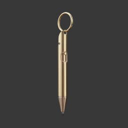 Brass Quick Release Writing Pen Cylindrical Bolt Ballpoint Pen Mini Keychain Business Signature Stationery Gift Pen EDC Tool