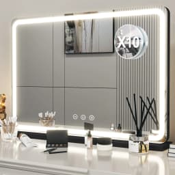 Teousev 80CM Large LED Hollywood Vanity Mirror, 3 Color Dimmable Touch Control, CRI≥90 Light Strip Makeup Mirror