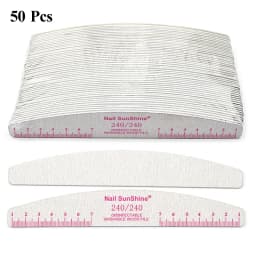 50pcs Nail File Wooden Sanding Buffer Block Pedicure Manicure UV Gel Nail Polish Pro Nail Files Artificial Nail Tips Tools