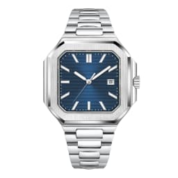 Customized Logo 44.5MM Mechanical Square Steel Case Aseptic Watch Automatic Movement NH35 Fashion Date Gift Men's Watch Corgeut