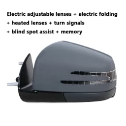 Car Power Rear View Mirror Side Door Mirror Assembly Black For Mercedes Benz W164 X164 ML GL Cl 2005-2019 1668100164 1668100264