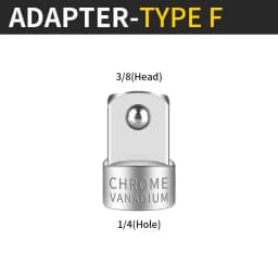 Onnfang Socket Adapter Ratchet Wrench Drive Head 1/4 to 1/2 to 3/8 Chrome Vanadium Steel Car Bicycle Garage Home Repair Tool