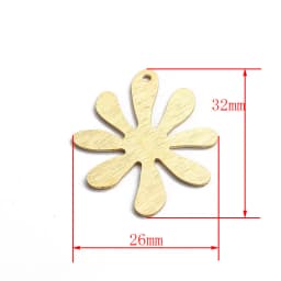10pcs Polished Raw Brass Flower Leaf Sector Moon Square Shell Dragonfly Shape Charms Pendant For Jewelry Earring Necklace Making