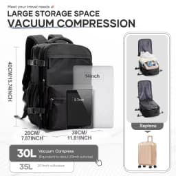 Ryanair 40x30x20 Cabin Backpack, Wizzair Easyjet Backpack Vacuum Backpack Hand Luggage Men Laptop Backpack,Vacuum Storage Bag