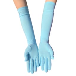 1 Pair Milk Silk Elastic Dance Bridal Long Gloves Elegant Wedding Party Stage Performance Breathable Summer Sunscreen Mittens