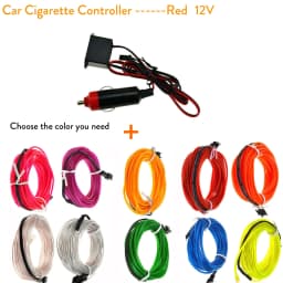 1M 2M 3M 4M 5M Flexible Neon Glow Light EL Wire LED Strip 5V 3V 12V Waterproof Rope For DIY Car Party Room Clothing Decoration