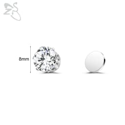 ZS 1 Piece Magnetic Clip-on Earrings Star Heart Shape CZ Crystal Ear Clip No Piercing Ear Stud No Pierced Earring Jewelry 4-8MM
