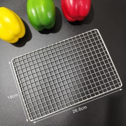 Stainless Steel 304 Food Grade 15-70CM Rectangle BBQ Barbecue Grill Wire Grid Mesh Net