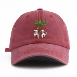 1pc Chair And Tree Print Washed Baseball Cap for Adults, Minimalist Retro Style Casual Soft Adjustable Dad Hat, Perfect As Gift