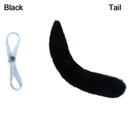 20CM Dolls Accessories Plush Cat Ear Headband Soft Tail Plush Toys Doll Headwear For 14inch Doll Clothes Hair Decoration