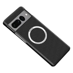 2023New Luxury Carbon Fiber Texture Pattern Magnetic Ultra Slim Case For Google Pixel 7 Pro Matte MagSafe Ring Armor Cover Coque