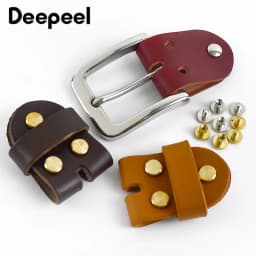1Pc Deepeel 38mm High Quality Men's Belt Connection Leather Pin Buckles Solid Brass Belts Buckle with Rivet DIY Craft Decoration