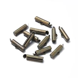 30-50Pcs Crimp End Beads Beading Slide On End Clasp Buckles Tubes Slider End Caps For DIY Jewelry Connectors Making Accessories