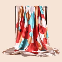 High Quality Shawl Satin Silk Square Scarf Women Flower Neckerchief Ladies Headband Hair Bands Print Foulard Hijab Wraps Bandana