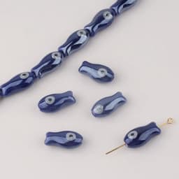 10Pcs Retro Small Fish Beads Charms Ceramic Spacer Loose Beads For Jewelry Making DIY Bracelet Accessories