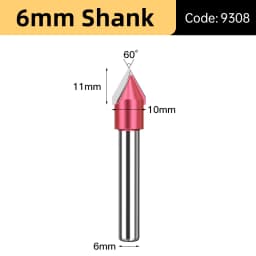 HUHAO 6mm Shank V Shape Wood Router Bit 60 90 120 150 Degrees 3D Engraving Bit Carbide End Mill for Wood MDF Cutting Slotting