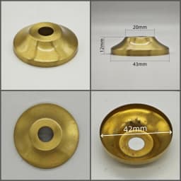 M10 Ceramic Desk Lamp Brass Base Cover Pure Copper Desk Lamp Plate I-Shaped Connector DIY Brass Lighting Hardware Accessories