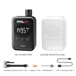 CYCLAMI 150 PSI Portable Road MTB Bicycle Electric Pump Rechargeable FV AV Bike Tire Inflator Air Pressure with Digital Gauge