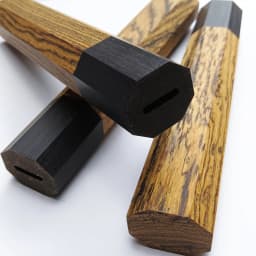 1piece Golden sandalwood+ Ebony Octagonal Knife Handle for DIY Semi-finished Damascus Knife Handle Material Kitchen Knife Handle