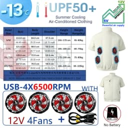 Summer 3 Fans 4 Fans Air Conditioning Cooling Vest Men Women Outdoor Jacket Sun Protection Windbreaker Travel Fishing Sports