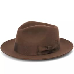 Big Head Men's Vintage Style 100% Wool Fedora Hat , Black Brown Grey Coffee Blue Color 6cm Brim Party Dress Classic Felt Hat