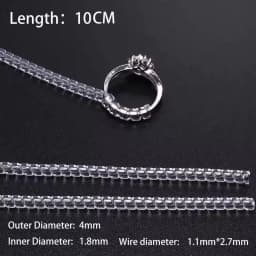 4pcs/lot Transparent Spiral Based Ring Tools Spring Coil Ring Size Adjuster Guard Tightener Reducer Resizing Tool For Jewelry