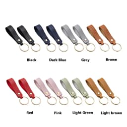 1/100pcs 8Color PU Leather Keychain Business Gift Suitable for Men and Women Car Key Strap Waist Wallet Keychains and Keyrings
