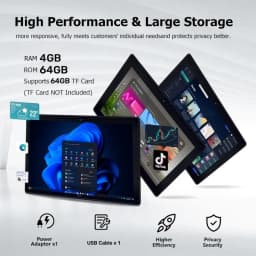 New Sales 64 Bit 10.1 Inch Tablet PC 4GB RAM 64GB ROM Windows 10 with Keyboard AR40 HDMI-Compatible 1920*1200 WIFI