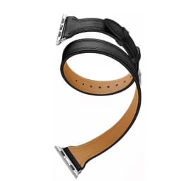 Strap For Apple Watch Band 44mm 45mm 42mm 40mm 49mm 41mm Genuine Leather Double Tour Bracelet iwatch series ultra 8 7 SE 6 5 4 3