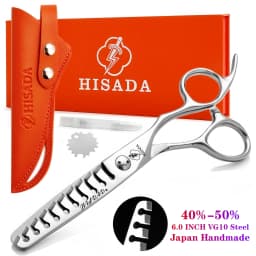 HISADA Barber Scissors Japanese Handmade VG10 Material Scissors 6-7 Inch Rose Gold Scissors Professional Hairdressing Scissors