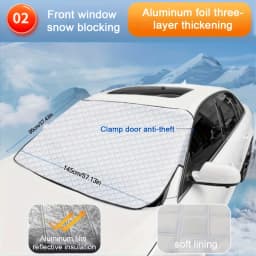 1pc Front Windshield Snow Cover Anti-Frost Windshield Window Thick Sunshade Car Snow Cover Front Side Windows, Winter Supplies
